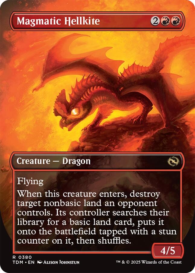 Magmatic Hellkite (Borderless) [Tarkir: Dragonstorm] | Game Master's Emporium (The New GME)
