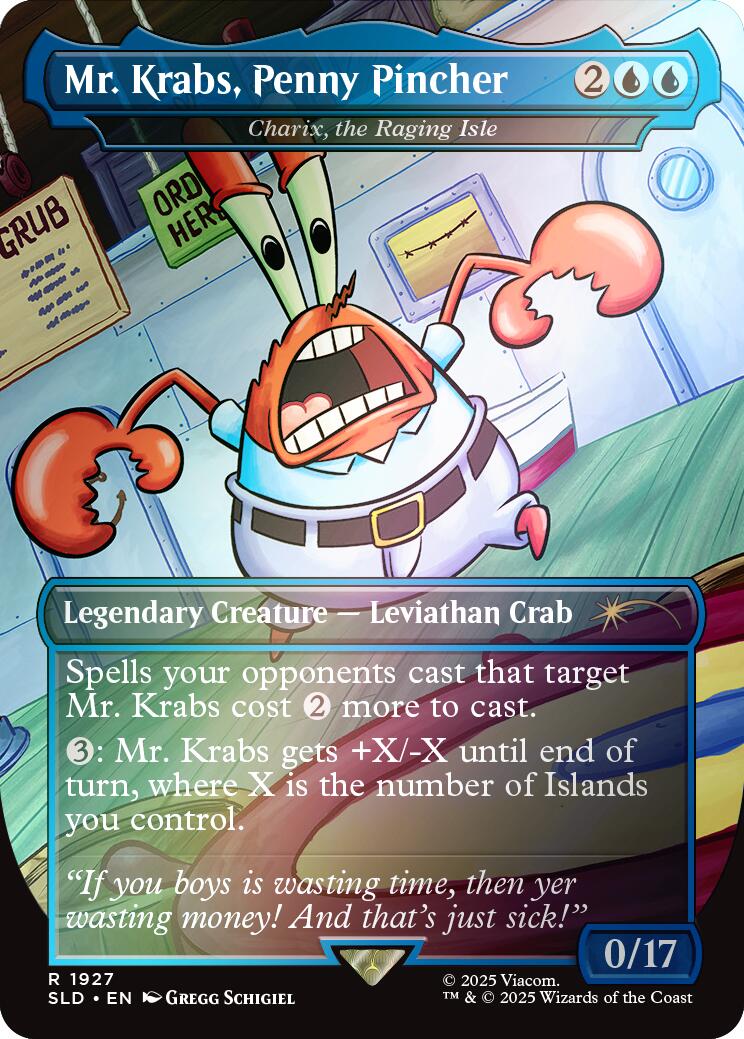 Mr. Krabs, Penny Pincher - Charix, the Raging Isle (Rainbow Foil) [Secret Lair Drop Series] | Game Master's Emporium (The New GME)