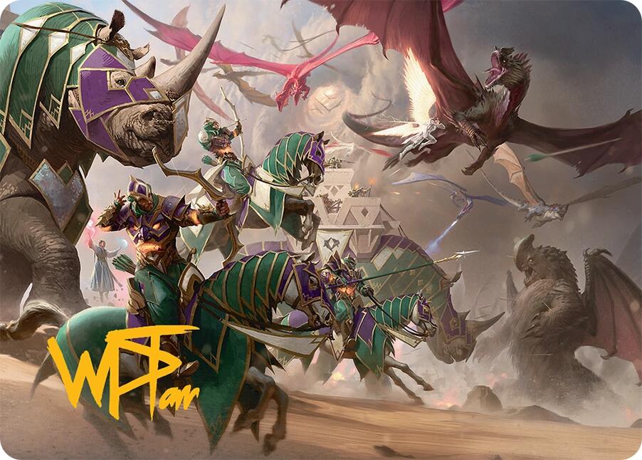 United Battlefront Art Card (5/54) (Gold-Stamped Signature) [Tarkir: Dragonstorm Art Series] | Game Master's Emporium (The New GME)