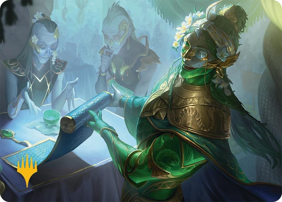 Sibsig Appraiser Art Card (8/54) (Gold-Stamped Signature) [Tarkir: Dragonstorm Art Series] | Game Master's Emporium (The New GME)