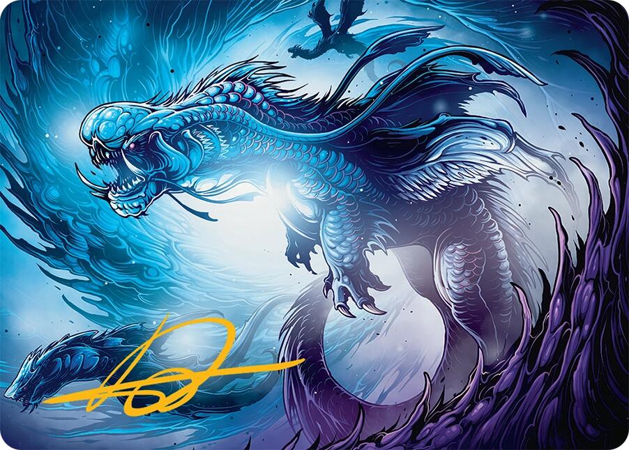 Roiling Dragonstorm Art Card (33/54) (Gold-Stamped Signature) [Tarkir: Dragonstorm Art Series] | Game Master's Emporium (The New GME)