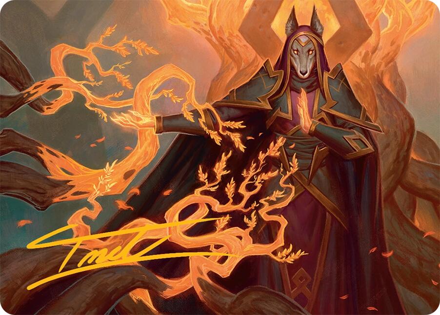 Abzan Devotee Art Card (10/54) (Gold-Stamped Signature) [Tarkir: Dragonstorm Art Series] | Game Master's Emporium (The New GME)