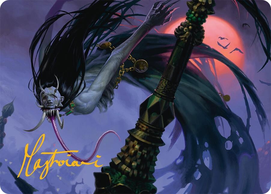 Qarsi Revenant Art Card (12/54) (Gold-Stamped Signature) [Tarkir: Dragonstorm Art Series] | Game Master's Emporium (The New GME)