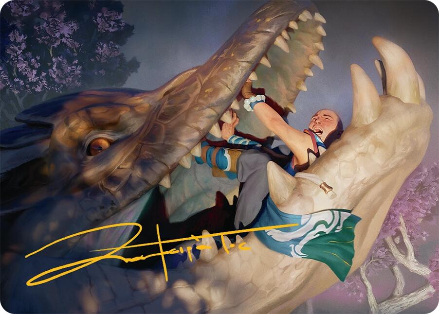 Jaws of Defeat Art Card (53/54) (Gold-Stamped Signature) [Tarkir: Dragonstorm Art Series] | Game Master's Emporium (The New GME)