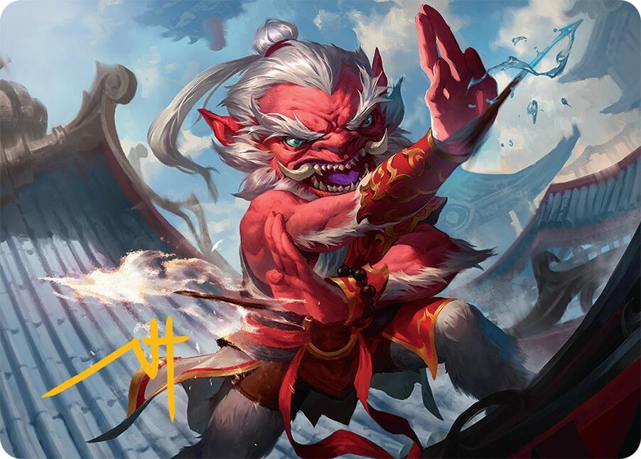 Devoted Duelist Art Card (15/54) (Gold-Stamped Signature) [Tarkir: Dragonstorm Art Series] | Game Master's Emporium (The New GME)