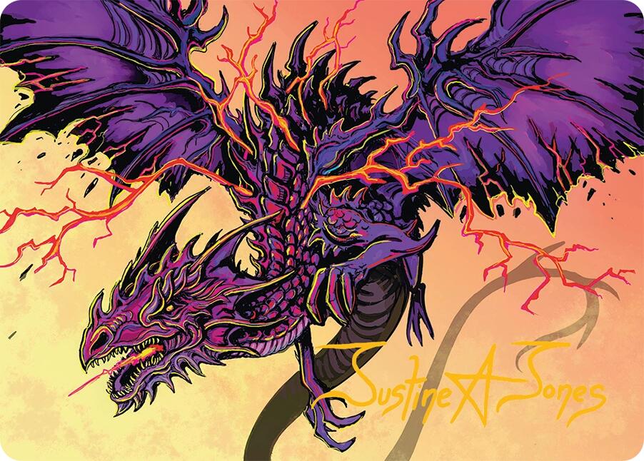 Stormshriek Feral Art Card (35/54) (Gold-Stamped Signature) [Tarkir: Dragonstorm Art Series] | Game Master's Emporium (The New GME)