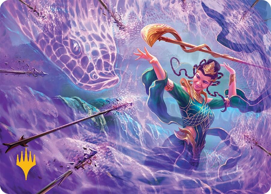 Snakeskin Veil Art Card (19/54) (Gold-Stamped Signature) [Tarkir: Dragonstorm Art Series] | Game Master's Emporium (The New GME)