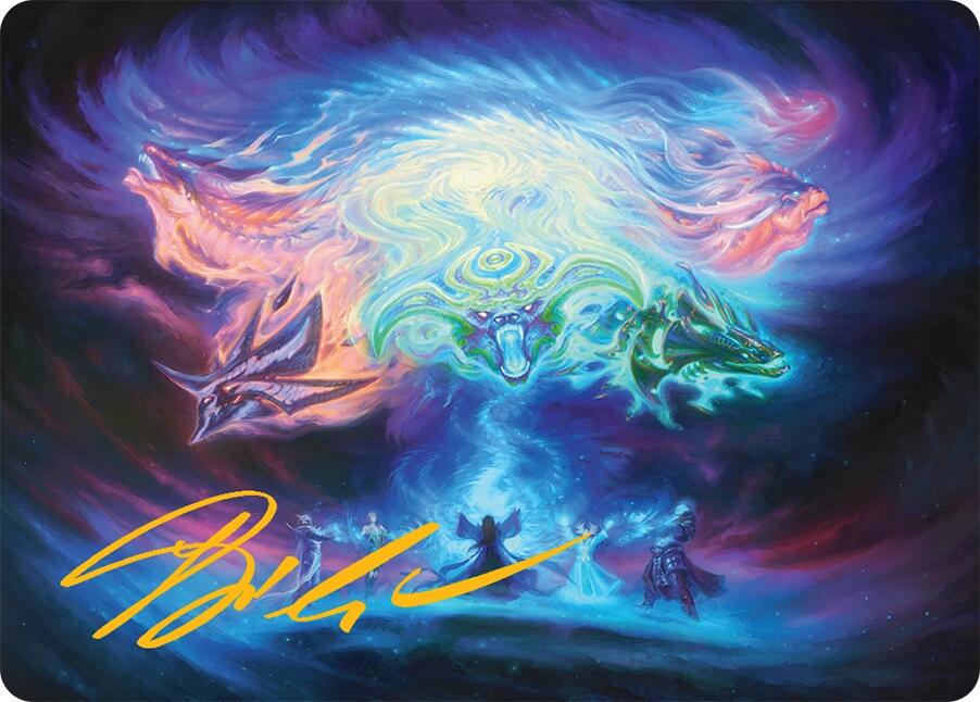 Call the Spirit Dragons Art Card (21/54) (Gold-Stamped Signature) [Tarkir: Dragonstorm Art Series] | Game Master's Emporium (The New GME)