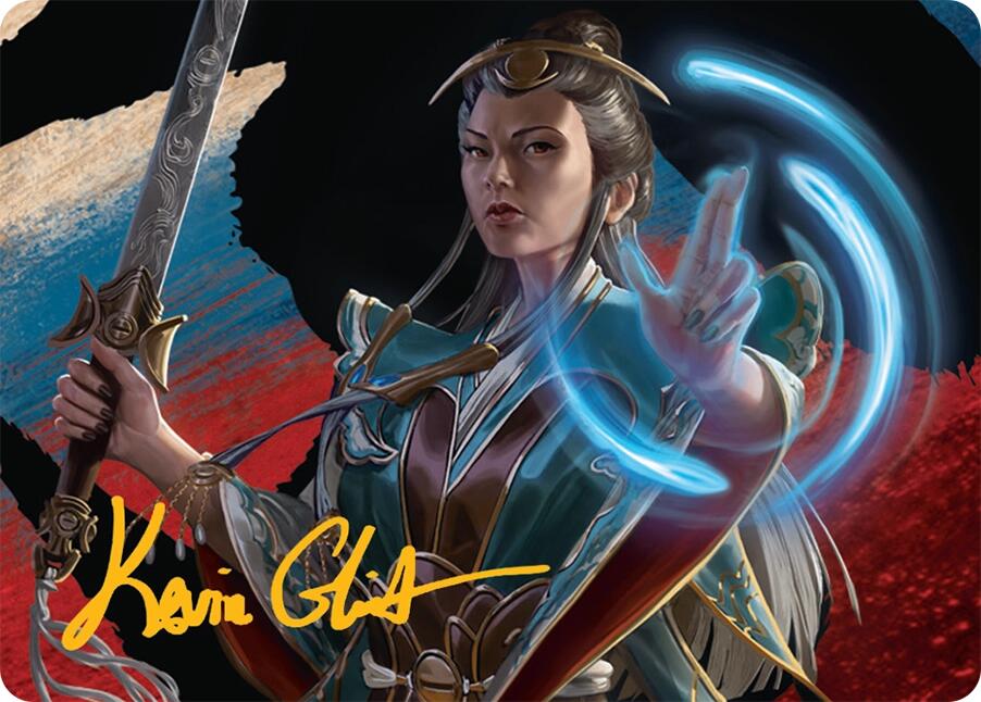 Narset, Jeskai Waymaster Art Card (44/54) (Gold-Stamped Signature) [Tarkir: Dragonstorm Art Series] | Game Master's Emporium (The New GME)