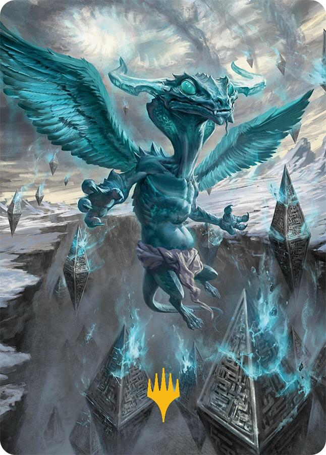 Ugin, Eye of the Storms Art Card (47/54) (Gold-Stamped Signature) [Tarkir: Dragonstorm Art Series] | Game Master's Emporium (The New GME)