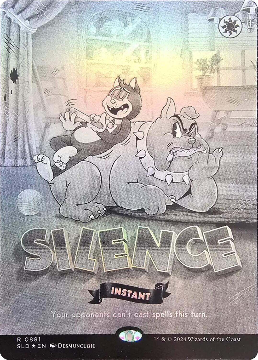 Silence (0881) (Black & White Foil) [Secret Lair Drop Series] | Game Master's Emporium (The New GME)