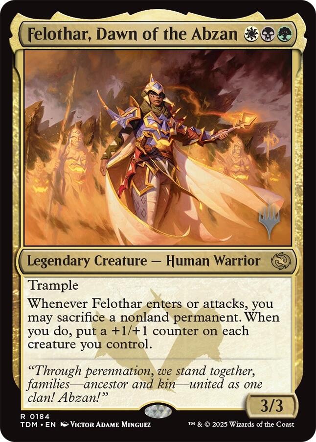 Felothar, Dawn of the Abzan [Tarkir: Dragonstorm Promos] | Game Master's Emporium (The New GME)