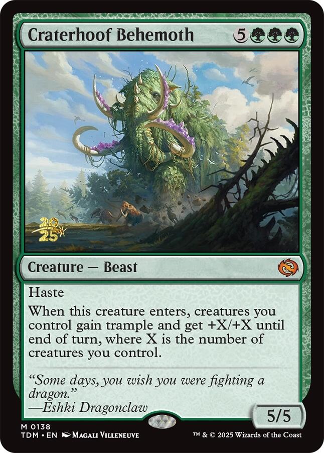 Craterhoof Behemoth [Tarkir: Dragonstorm Prerelease Promos] | Game Master's Emporium (The New GME)
