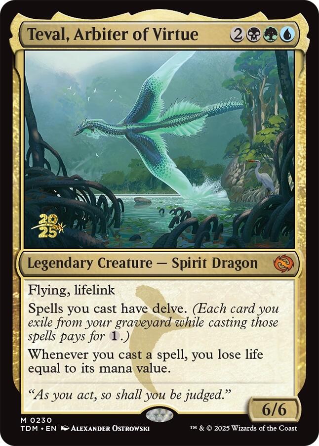 Teval, Arbiter of Virtue [Tarkir: Dragonstorm Prerelease Promos] | Game Master's Emporium (The New GME)