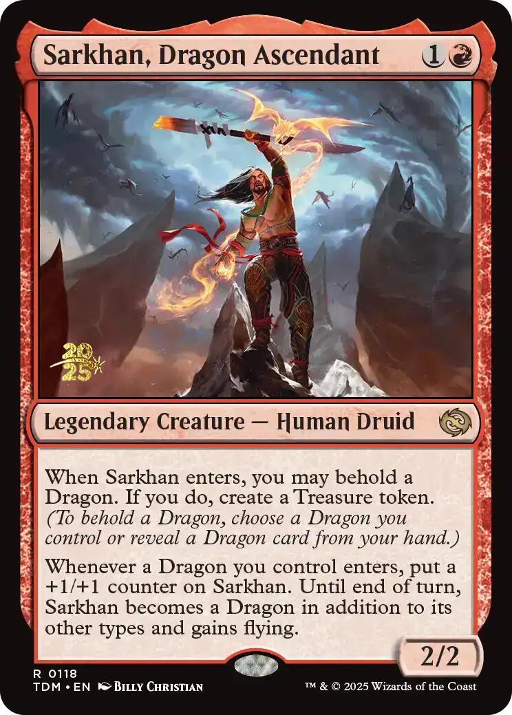 Sarkhan, Dragon Ascendant [Tarkir: Dragonstorm Prerelease Promos] | Game Master's Emporium (The New GME)