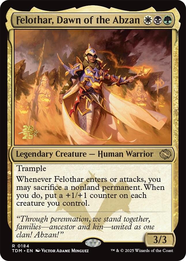 Felothar, Dawn of the Abzan [Tarkir: Dragonstorm Prerelease Promos] | Game Master's Emporium (The New GME)