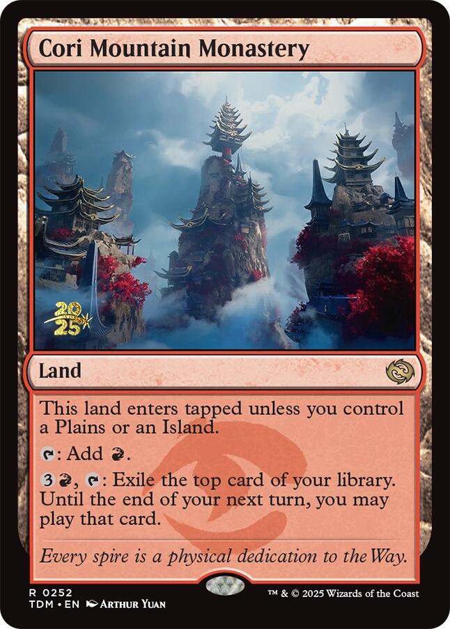 Cori Mountain Monastery [Tarkir: Dragonstorm Prerelease Promos] | Game Master's Emporium (The New GME)