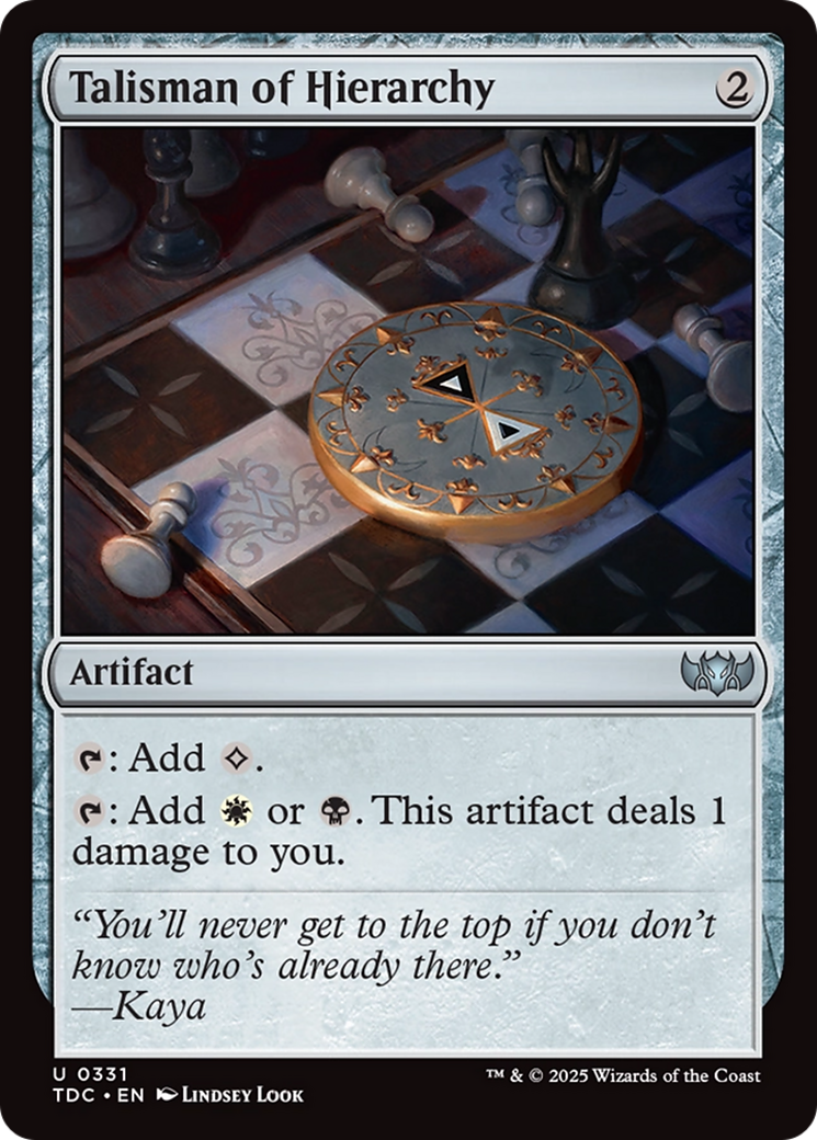 Talisman of Hierarchy [Tarkir: Dragonstorm Commander] | Game Master's Emporium (The New GME)