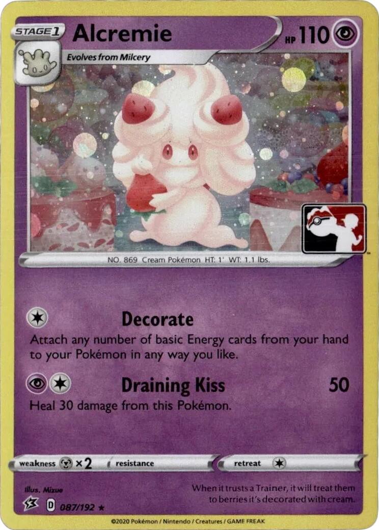 Alcremie (087/192) (Play Pokemon Promo) [League & Championship Cards] | Game Master's Emporium (The New GME)
