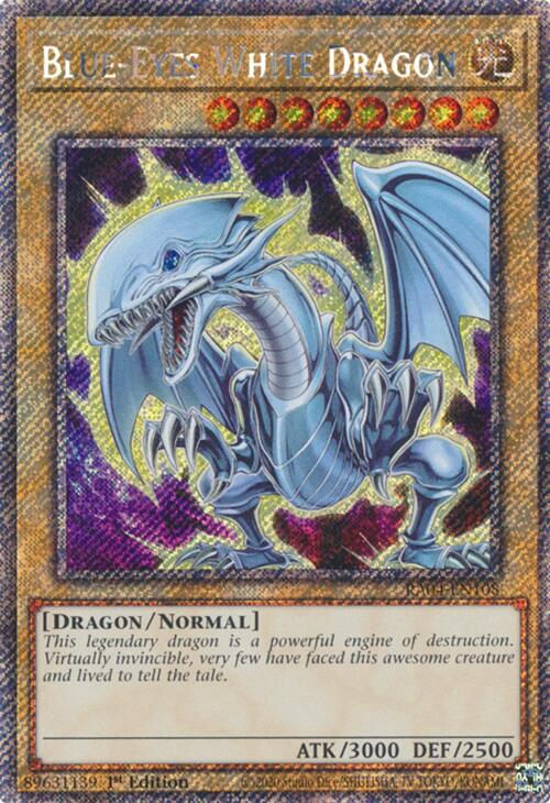 Blue-Eyes White Dragon (7th Art) [RA04-EN108] Platinum Secret Rare | Game Master's Emporium (The New GME)