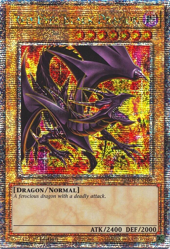 Red-Eyes Black Dragon (8th Art) [RA04-EN109] Quarter Century Secret Rare | Game Master's Emporium (The New GME)