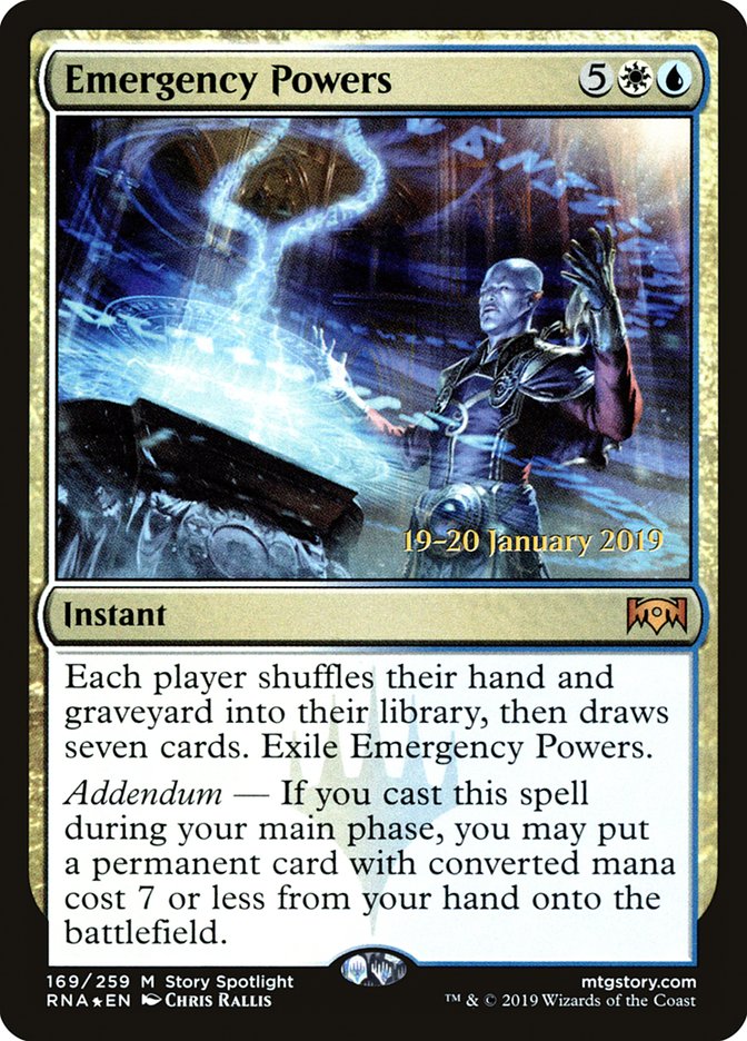 Emergency Powers [Ravnica Allegiance Prerelease Promos] | Game Master's Emporium (The New GME)