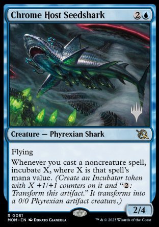 Chrome Host Seedshark (Promo Pack) [March of the Machine Promos] | Game Master's Emporium (The New GME)