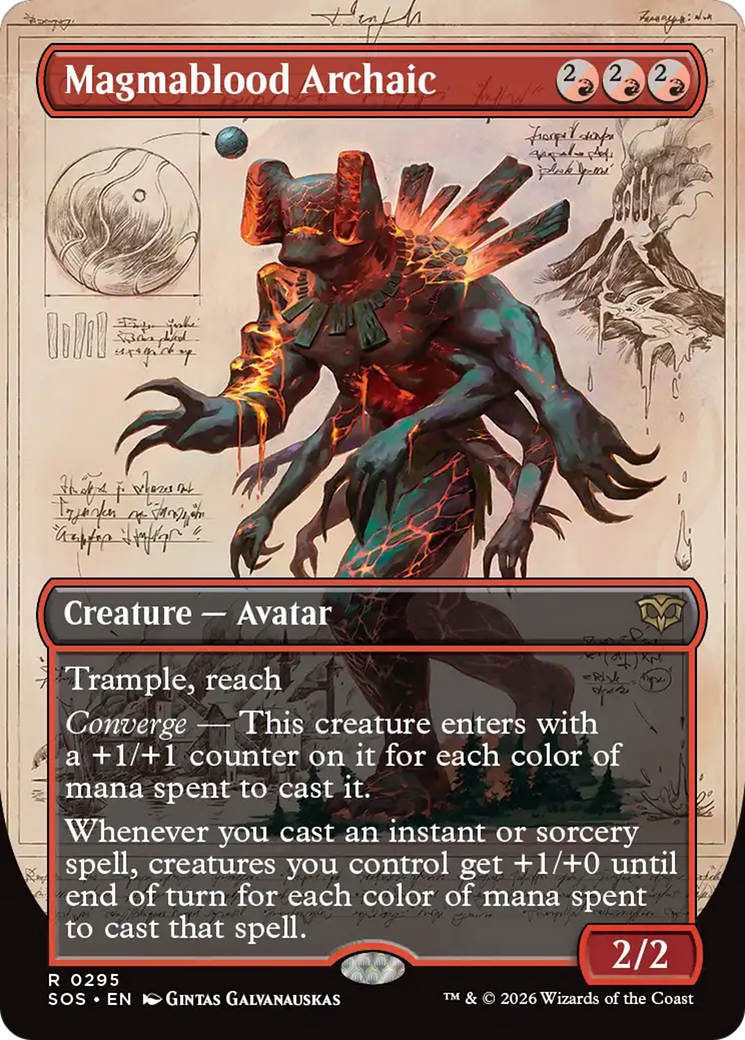 Magmablood Archaic (Borderless) [Secrets of Strixhaven] | Game Master's Emporium (The New GME)