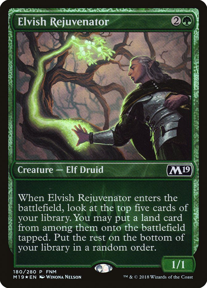 Elvish Rejuvenator (FNM) [Core Set 2019 Promos] | Game Master's Emporium (The New GME)