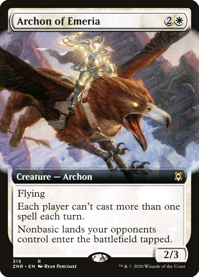 Archon of Emeria (Extended Art) [Zendikar Rising] | Game Master's Emporium (The New GME)