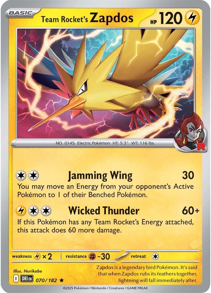 Team Rocket's Zapdos (070/182) [Scarlet & Violet: Destined Rivals] | Game Master's Emporium (The New GME)