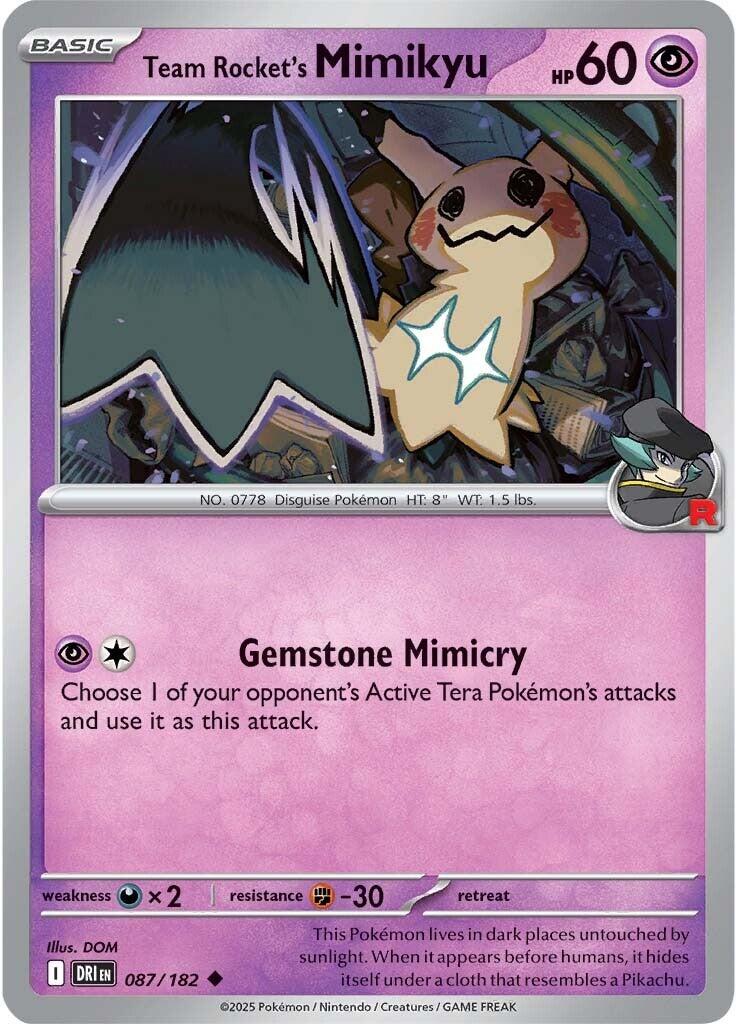 Team Rocket's Mimikyu (087/182) [Scarlet & Violet: Destined Rivals] | Game Master's Emporium (The New GME)
