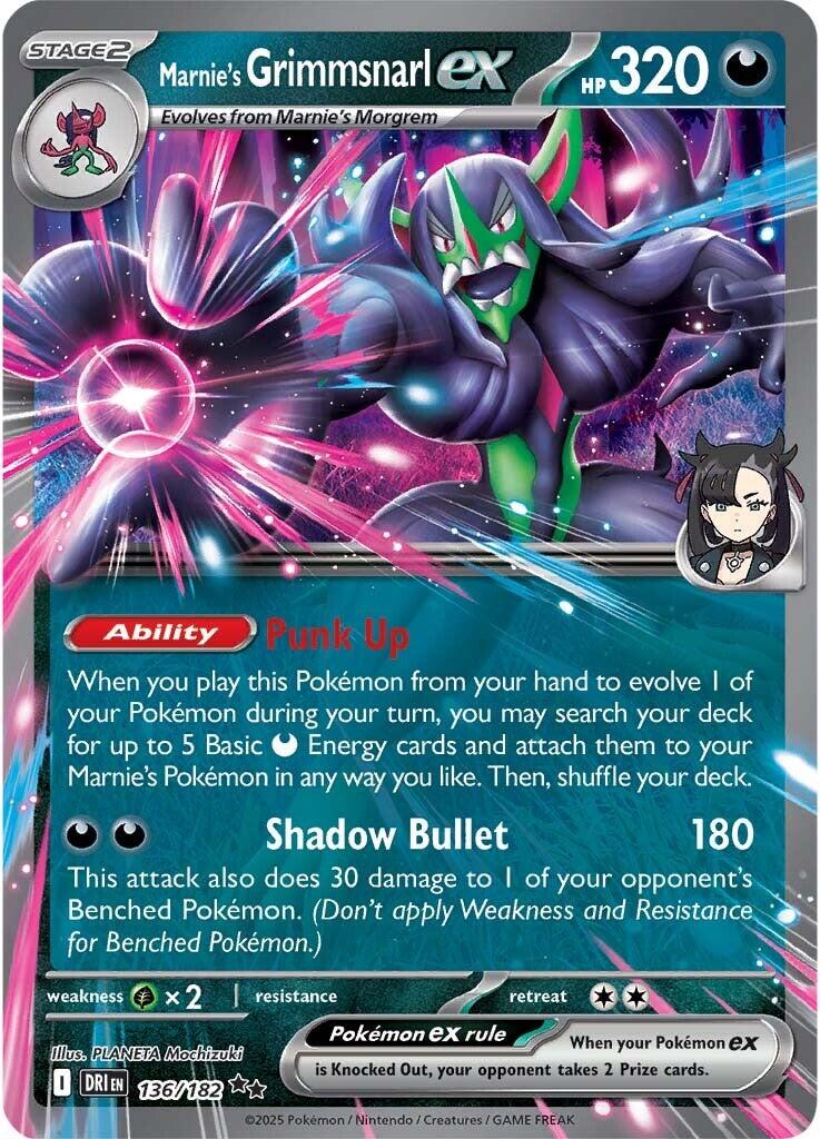 Marnie's Grimmsnarl ex (136/182) [Scarlet & Violet: Destined Rivals] | Game Master's Emporium (The New GME)