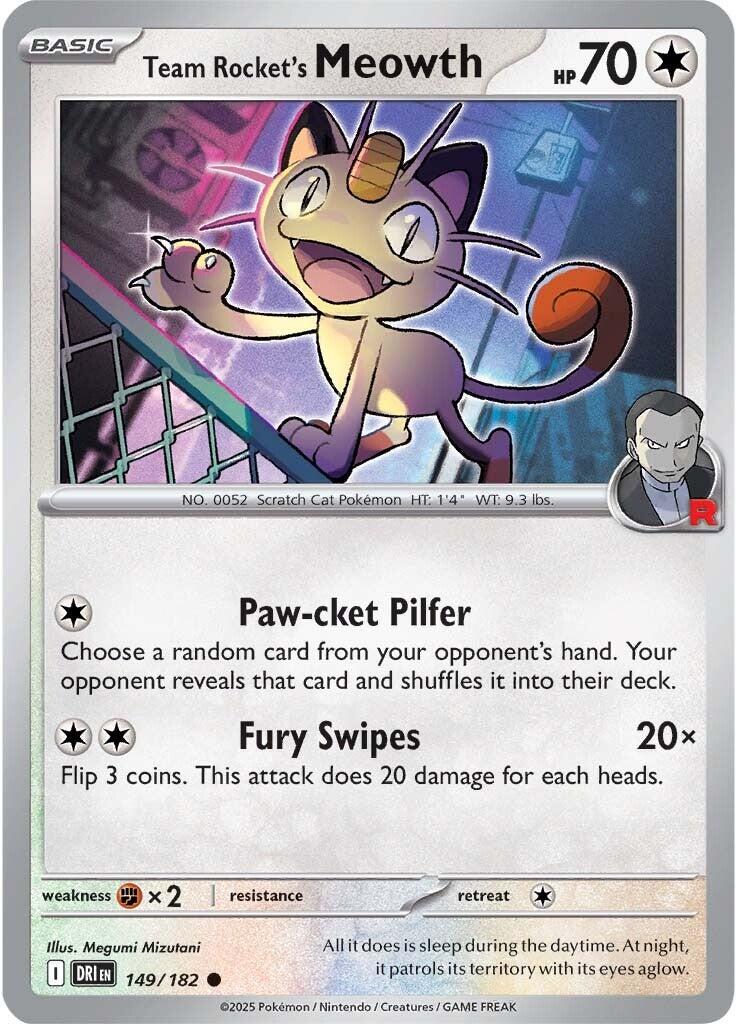 Team Rocket's Meowth (149/182) [Scarlet & Violet: Destined Rivals] | Game Master's Emporium (The New GME)
