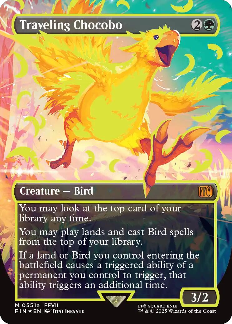 Traveling Chocobo (Borderless) (Neon Ink Yellow) [FINAL FANTASY] | Game Master's Emporium (The New GME)