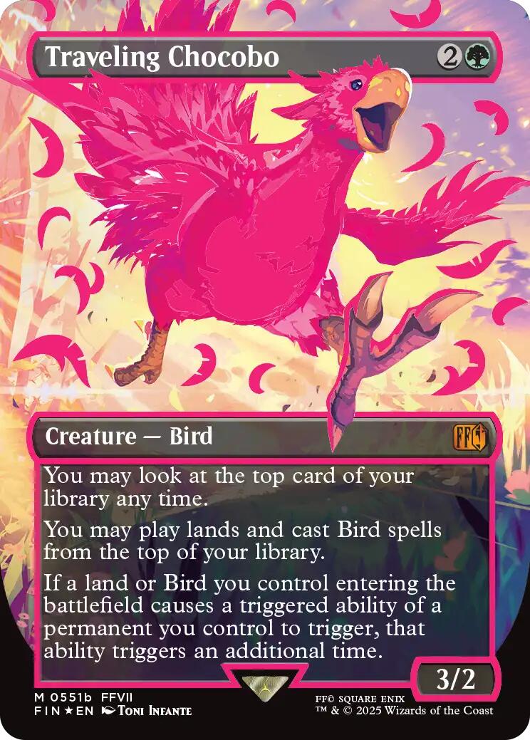 Traveling Chocobo (Borderless) (Neon Ink Pink) [FINAL FANTASY] | Game Master's Emporium (The New GME)