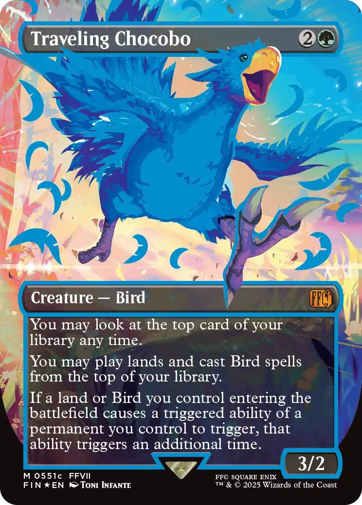 Traveling Chocobo (Borderless) (Neon Ink Blue) [FINAL FANTASY] | Game Master's Emporium (The New GME)