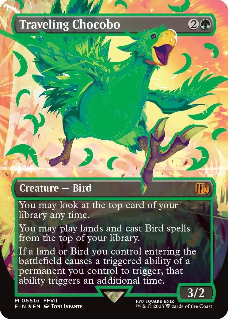 Traveling Chocobo (Borderless) (Neon Ink Green) [FINAL FANTASY] | Game Master's Emporium (The New GME)
