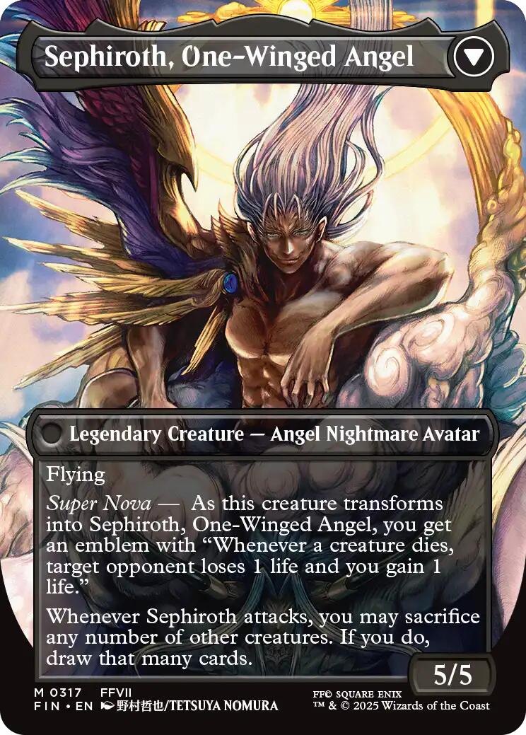 Sephiroth, Fabled SOLDIER // Sephiroth, One-Winged Angel (Borderless) (0317) [FINAL FANTASY] | Game Master's Emporium (The New GME)