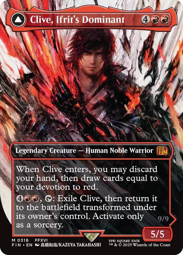 Clive, Ifrit's Dominant // Ifrit, Warden of Inferno (Borderless) (0318) [FINAL FANTASY] | Game Master's Emporium (The New GME)
