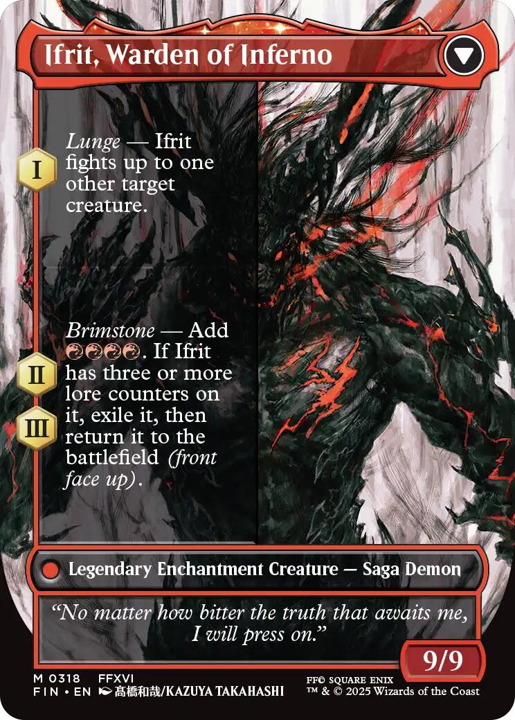Clive, Ifrit's Dominant // Ifrit, Warden of Inferno (Borderless) (0318) [FINAL FANTASY] | Game Master's Emporium (The New GME)