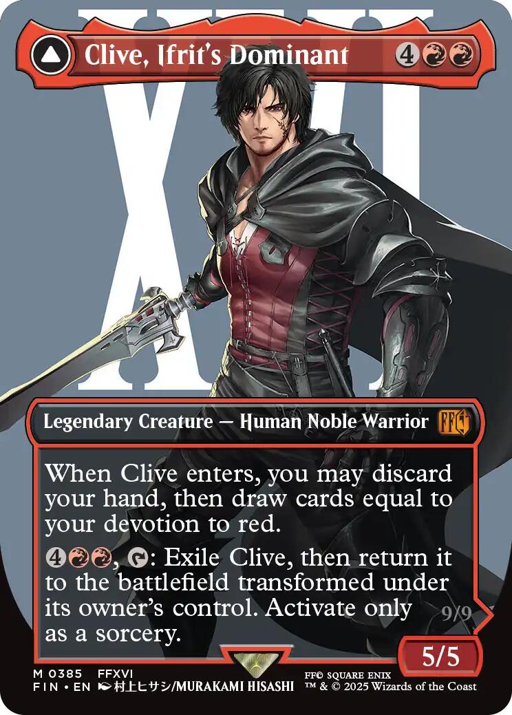 Clive, Ifrit's Dominant // Ifrit, Warden of Inferno (Borderless) (0385) [FINAL FANTASY] | Game Master's Emporium (The New GME)