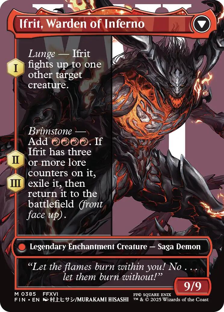 Clive, Ifrit's Dominant // Ifrit, Warden of Inferno (Borderless) (0385) [FINAL FANTASY] | Game Master's Emporium (The New GME)