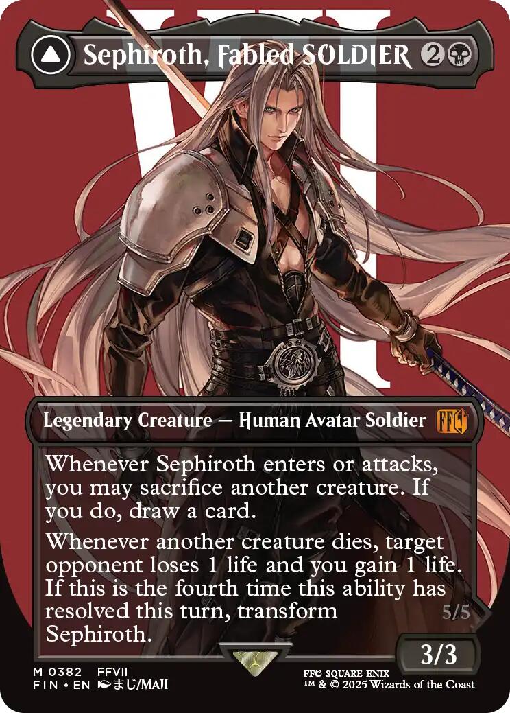 Sephiroth, Fabled SOLDIER // Sephiroth, One-Winged Angel (Borderless) (0382) [FINAL FANTASY] | Game Master's Emporium (The New GME)