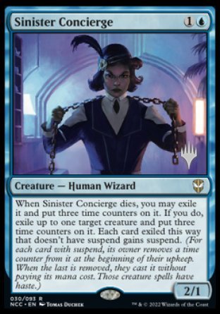 Sinister Concierge (Promo Pack) [Streets of New Capenna Commander Promos] | Game Master's Emporium (The New GME)