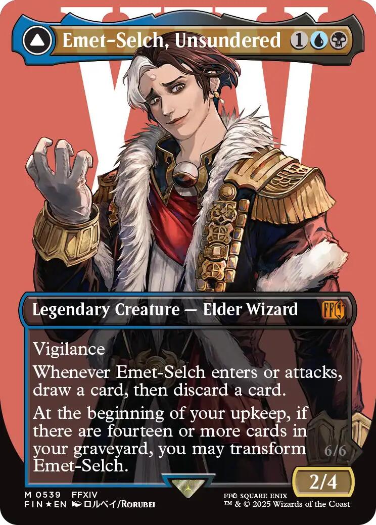 Emet-Selch, Unsundered // Hades, Sorcerer of Eld (Borderless) (Surge Foil) [FINAL FANTASY] | Game Master's Emporium (The New GME)