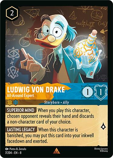 Ludwig Von Drake - All-Around Expert (7/204) [Reign of Jafar] | Game Master's Emporium (The New GME)