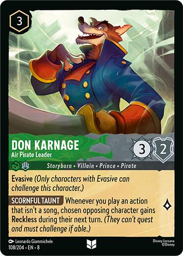 Don Karnage - Air Pirate Leader (108/204) [Reign of Jafar] | Game Master's Emporium (The New GME)