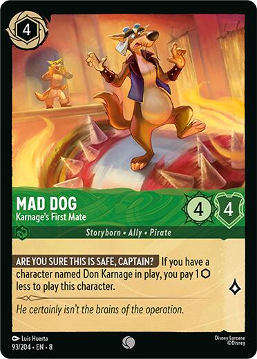 Mad Dog - Karnage's First Mate (93/204) [Reign of Jafar] | Game Master's Emporium (The New GME)