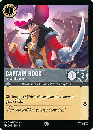 Captain Hook - Forceful Duelist (186/204) [Reign of Jafar] | Game Master's Emporium (The New GME)
